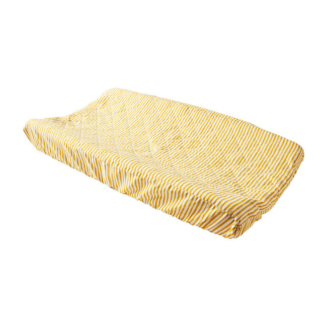 Stripes Away Changing Pad Cover, Soft Marigold - Changing Pads - 1