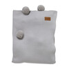 Cotton Blanket, Grey Pom Pom - Blankets - 1 - thumbnail
