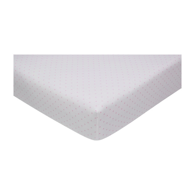 Jr. Crib Sheet, Pink Dot