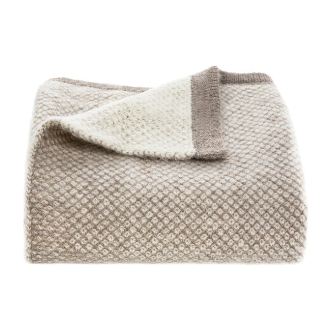 Qori Reversible Knitted Throw, Taupe