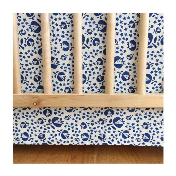 Thistle Panel Crib Skirt, Indigo - Sheets - 4
