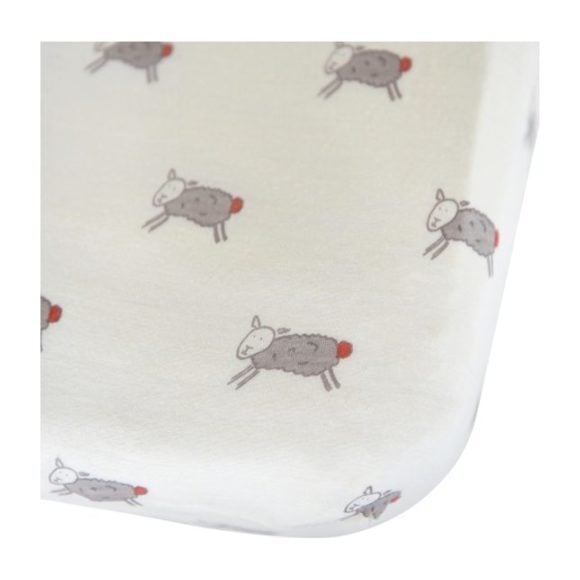 Merino Wool Crib Sheet, Happy Sheep - Crib Sheets - 1