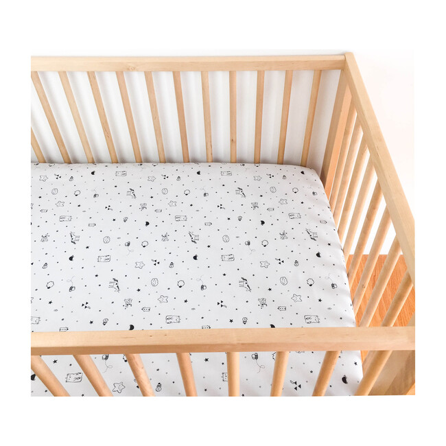 Tinies Crib Sheet, Grey - Sheets - 2