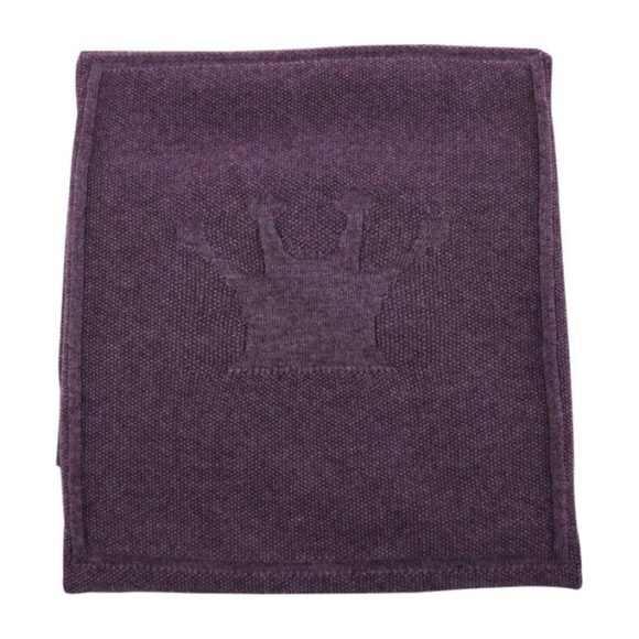 Merino Wool Little Crown Blanket, Purple
