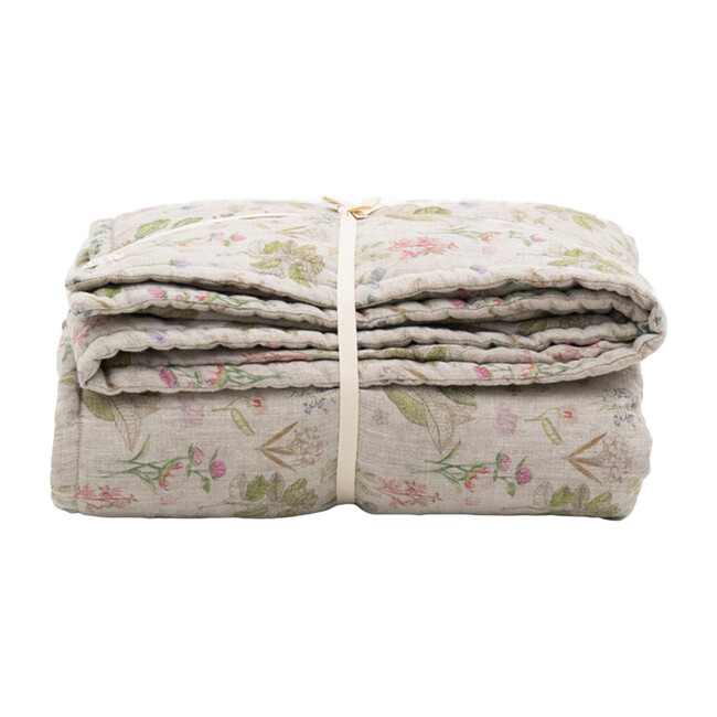 Linen Quilted Blanket, Botany