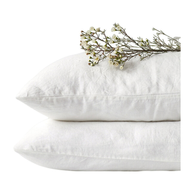 Linen Pillowcase, White
