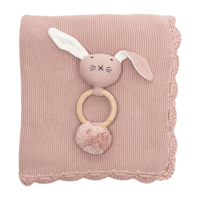 Organic Cotton Heirloom Baby Gift Set, Berry - Blankets - 0