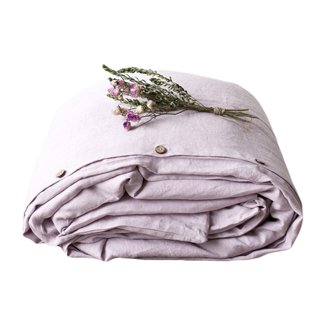 Linen Duvet Cover, Pink Lavender