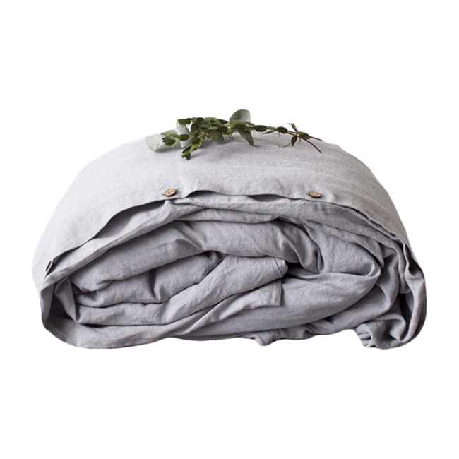 Linen Duvet Cover, Light Grey