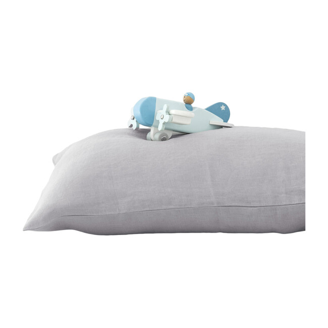 Kids Linen Pillowcase, Light Grey
