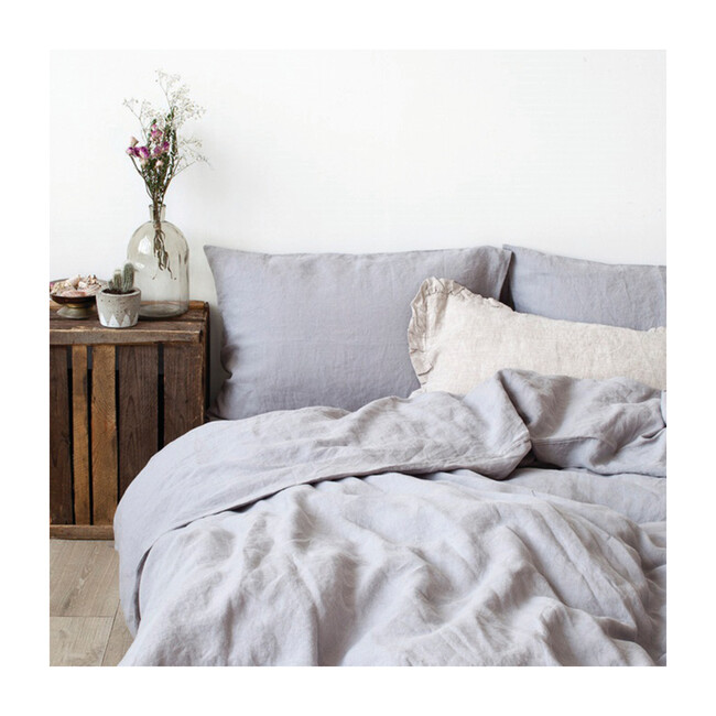 Linen Duvet Cover, Light Grey
