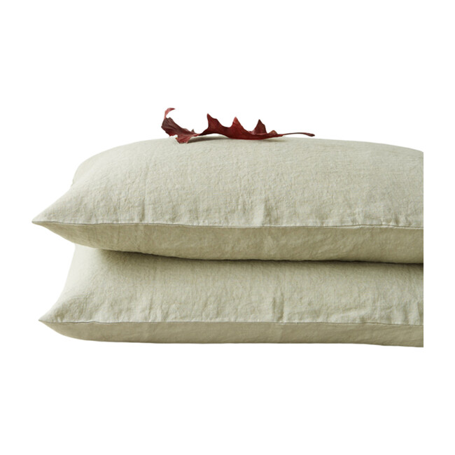 Kids Linen Pillowcase, Sage