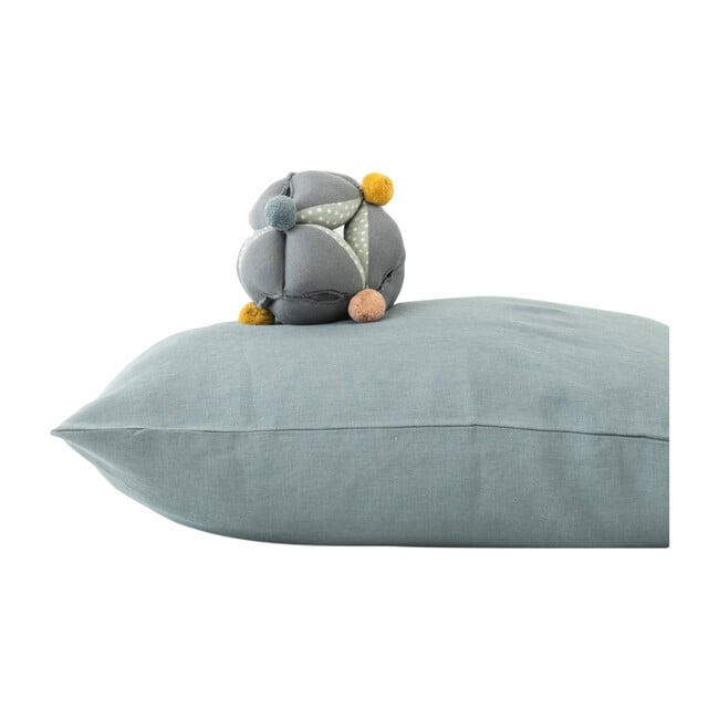 Kids Linen Pillowcase, Blue Fog