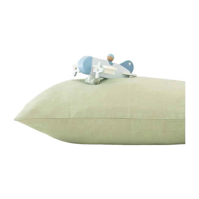 Kids Linen Pillowcase, Sage
