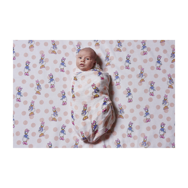 Bamboo Swaddle, Daisy Dot - Swaddles - 2
