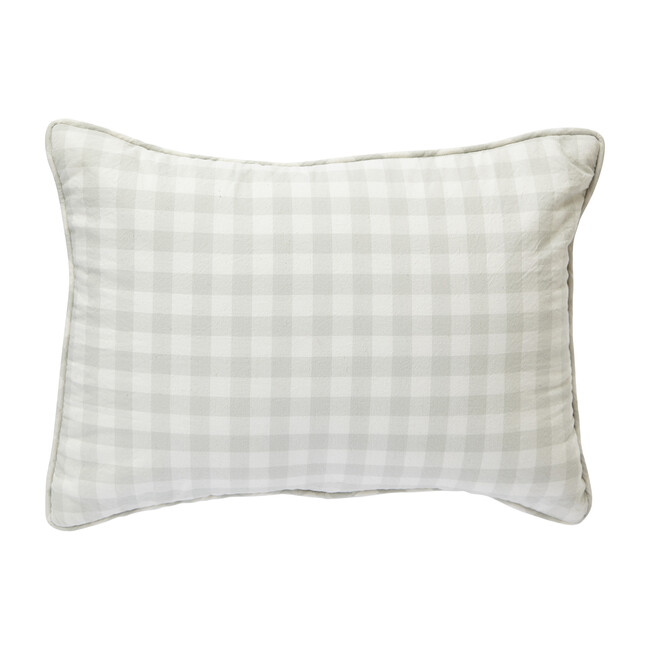 Check Mate Nursery Pillow, Fog