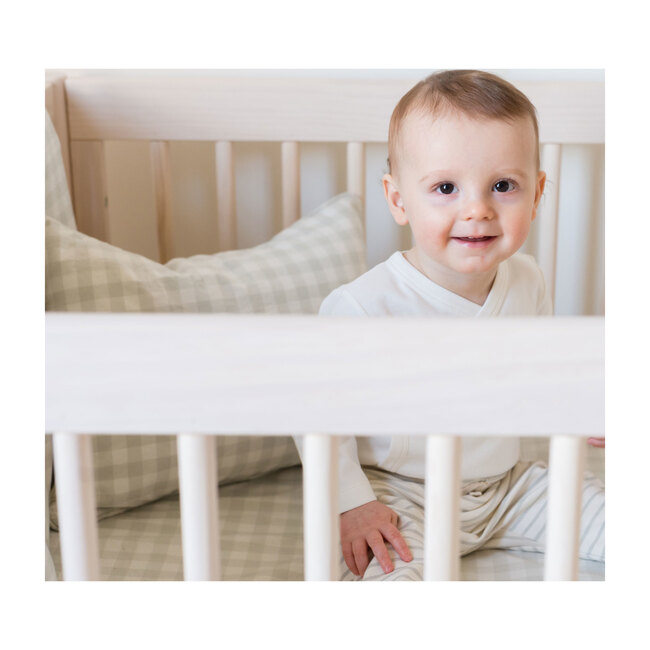 Check Mate Nursery Pillow, Fog