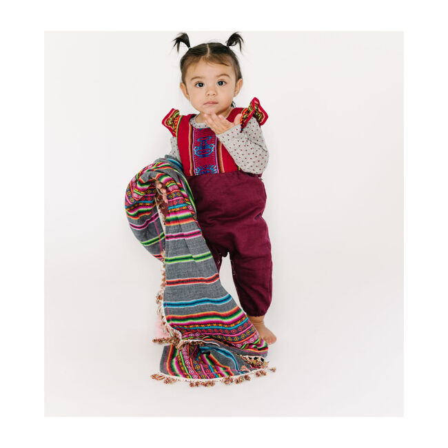 Maria Paz Reversible Blanket, Grey - Blankets - 2
