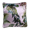 Velvet Cushion Cover, Foliage Lilac - Pillows - 1 - thumbnail
