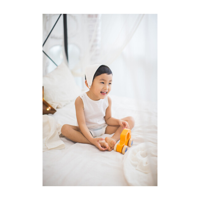 100% GOTS-Certified Organic Cotton Hanky, Pearl