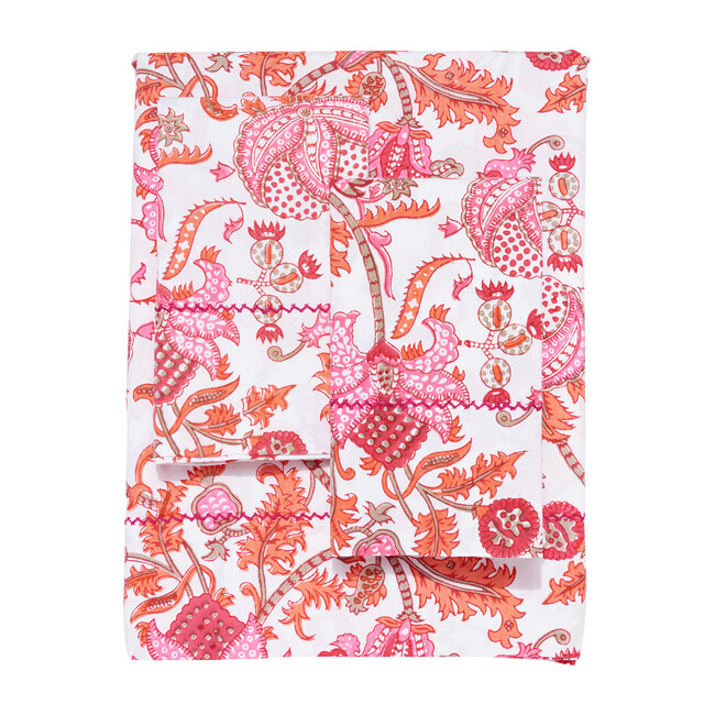 Amanda Sheet Set, Orange - Sheets - 1