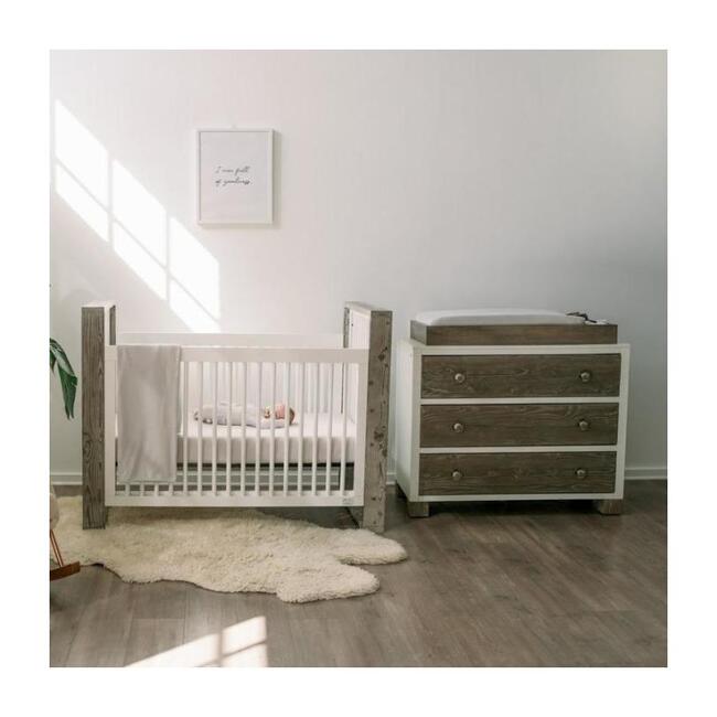 3 Piece Organic Knit Nursery Bedding Set, Desert Mist