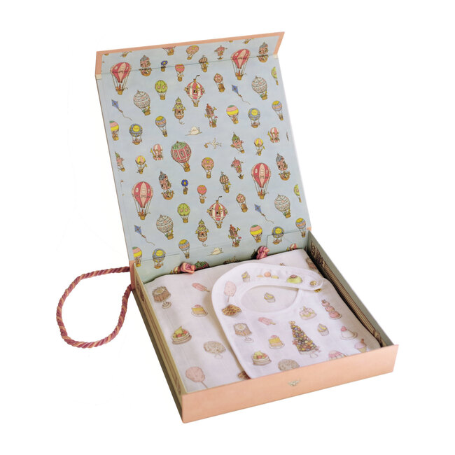 Swaddle & Bib Gift Set, Sweetie Pie