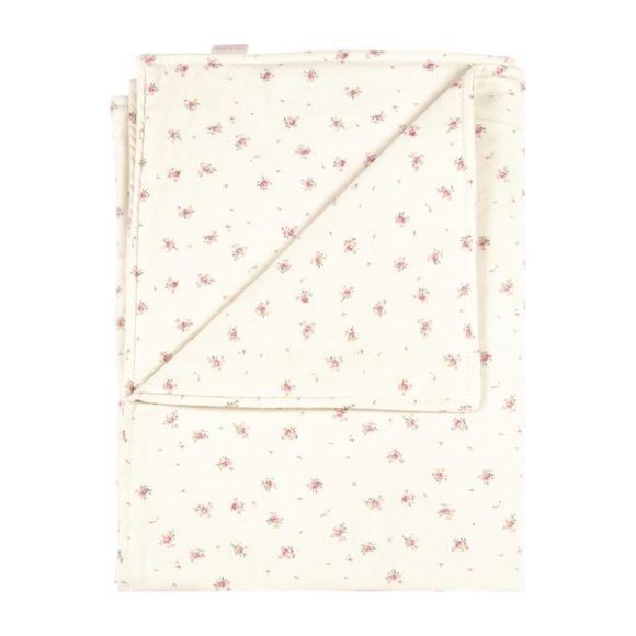 Small Blanket in Dusty Pink Floral Cotton - Blankets - 1