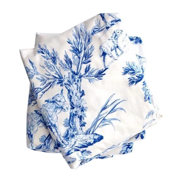 Crib Sheet in Toile Cotton - Sheets - 1