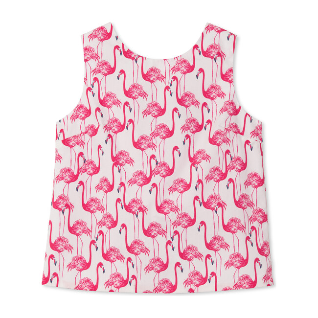 Kingsley Top, Frolic Flamingos Print
