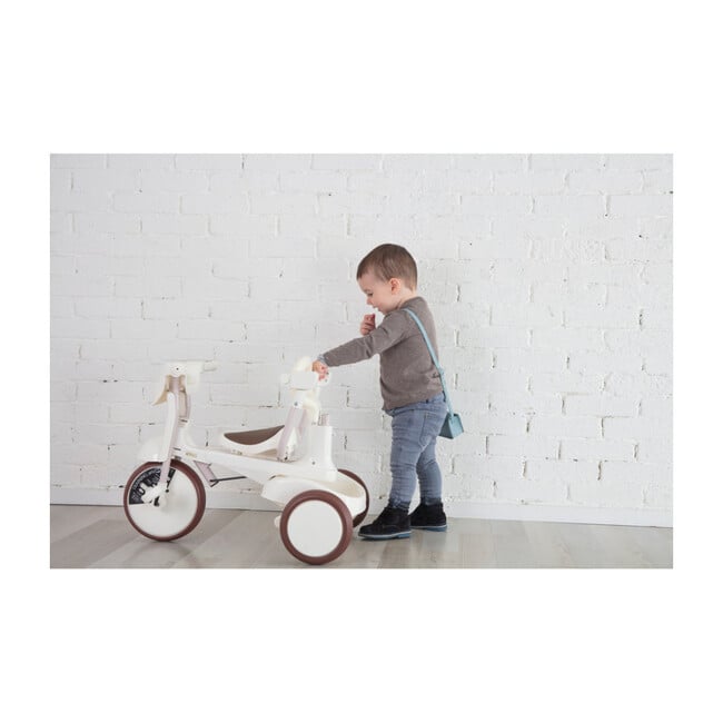 3-in-1 Folding Tricycle, Gentle White
