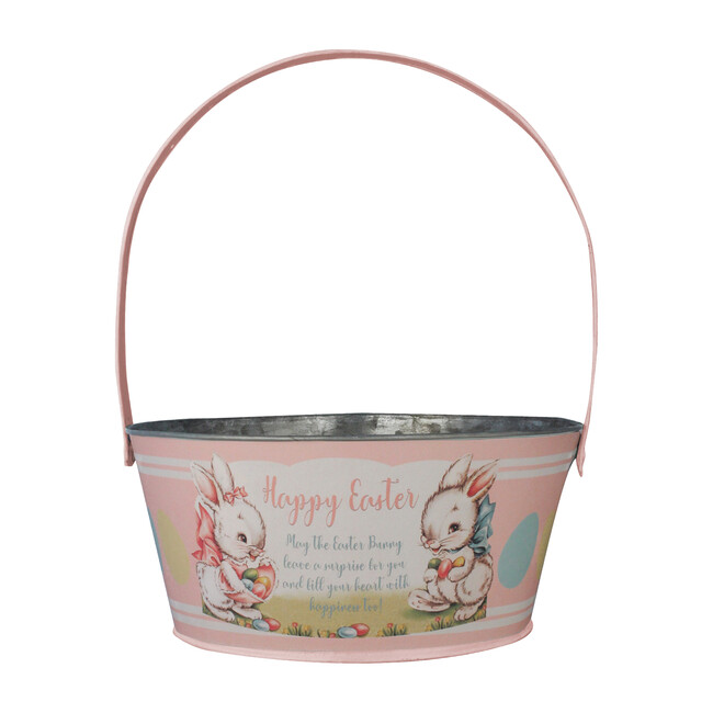 Tin Easter Bucket, Pink