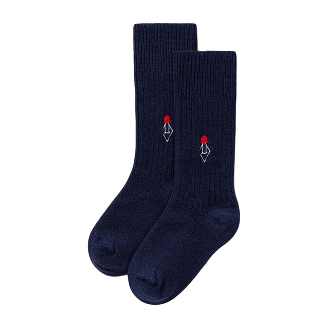 Skunk Socks, Navy Blue Logo - Socks - 1