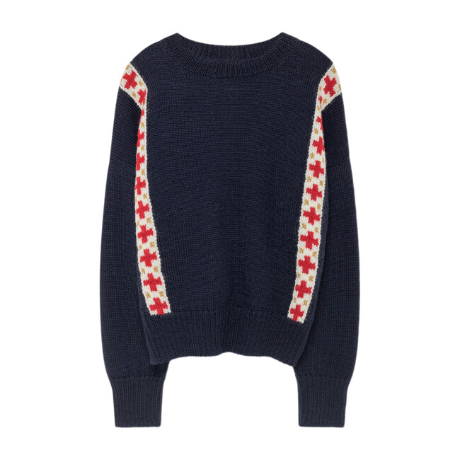 Bands Bull Sweater, Deep Blue - Sweaters - 1