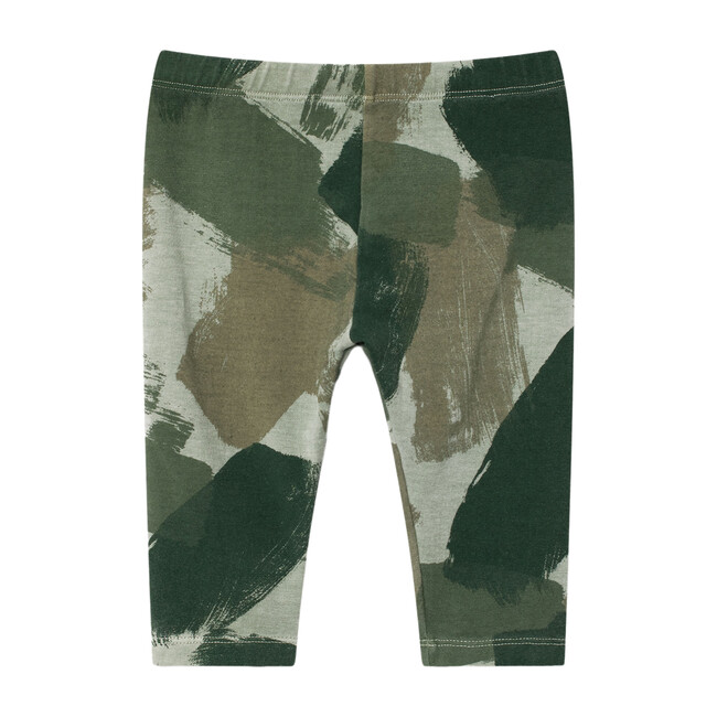 Baby Camouflage Penguin Leggings, Green - Leggings - 1