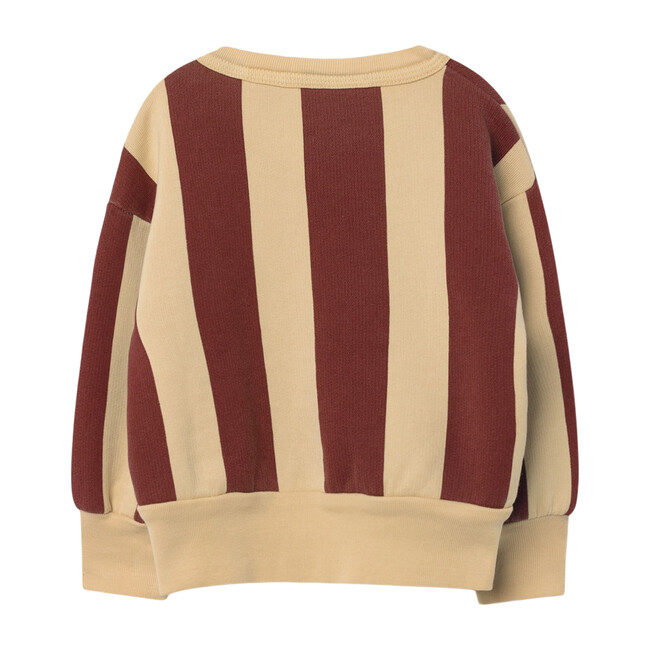 Baby Striped Bear Sweatshirt, Maroon - Sweatshirts - 2