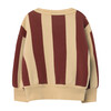 Baby Striped Bear Sweatshirt, Maroon - Sweatshirts - 2