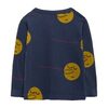 Baby Dog T-Shirt, Deep Blue Yellow Faces - Tees - 2
