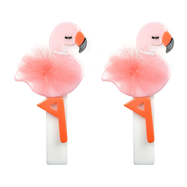 Flamingo Alligator Clips, Pink