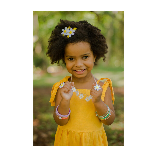 Daisy Necklace, White and Pink