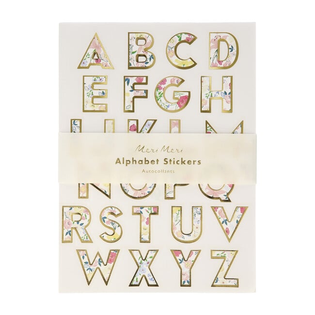 English Garden Alphabet Sticker Sheets