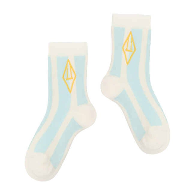 Skunk Socks, White & Blue Logo