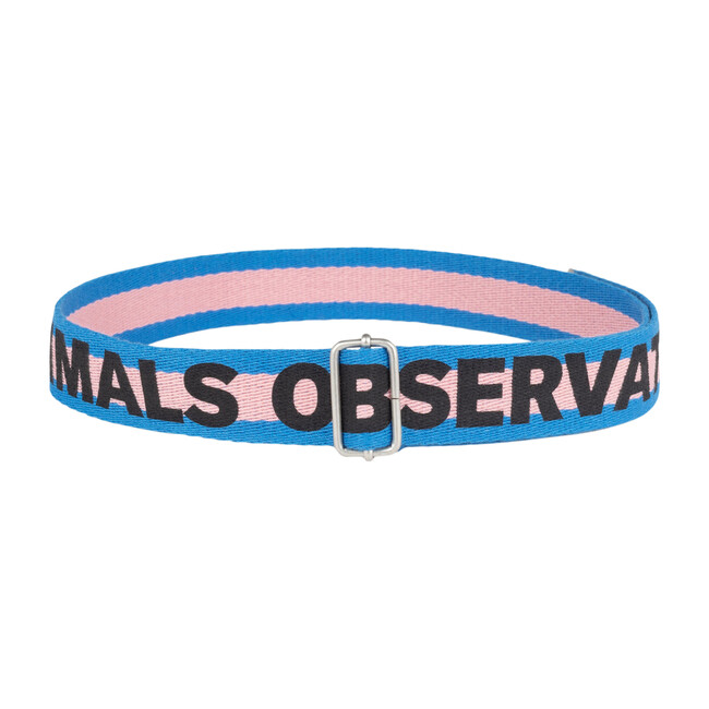 Stripe Lizard Belt, Soft Pink