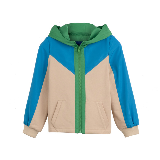 Clay Zip Hoodie, Tan Multi