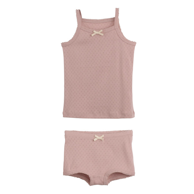 Ava Pointelle Set, Dusty Mauve