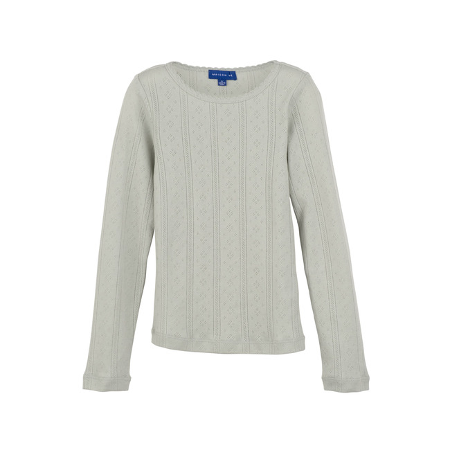 Miriam Pointelle Long Sleeve Shirt, Sage