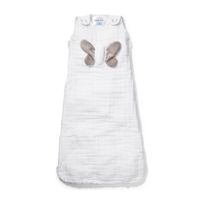 Wearable Lovey Blanket, White and Gray