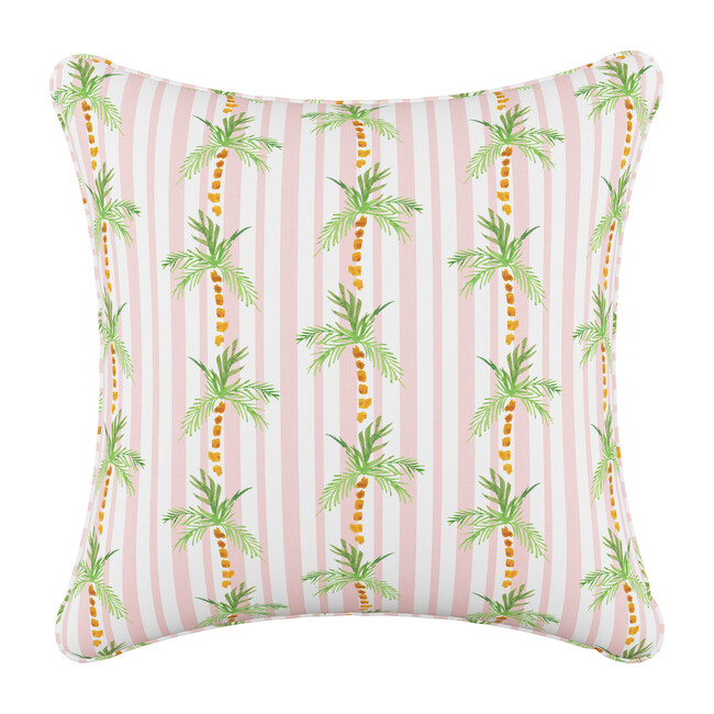 Pillow, Palm Tree Stripe Pink