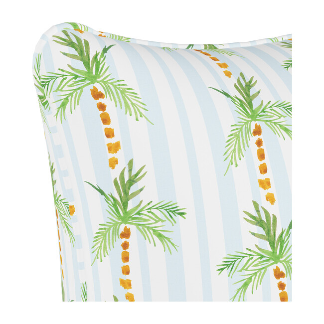 Pillow, Palm Tree Stripe Blue