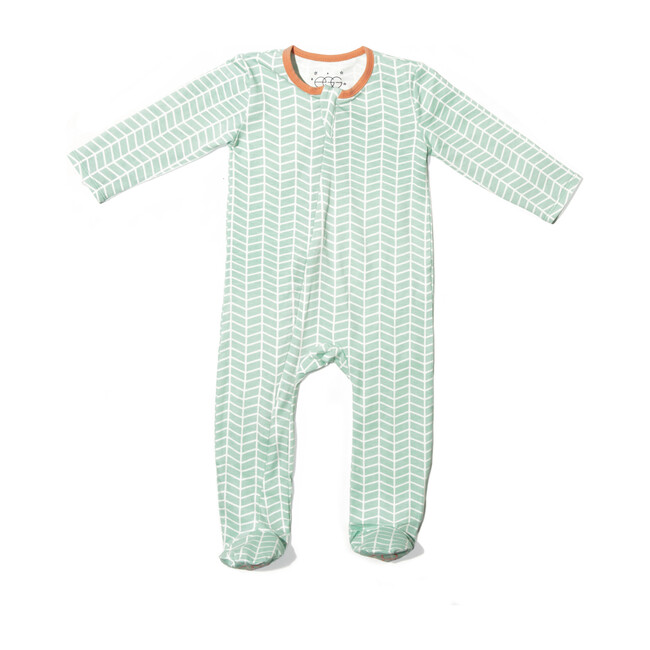 Classic Zipper Footie, Teal